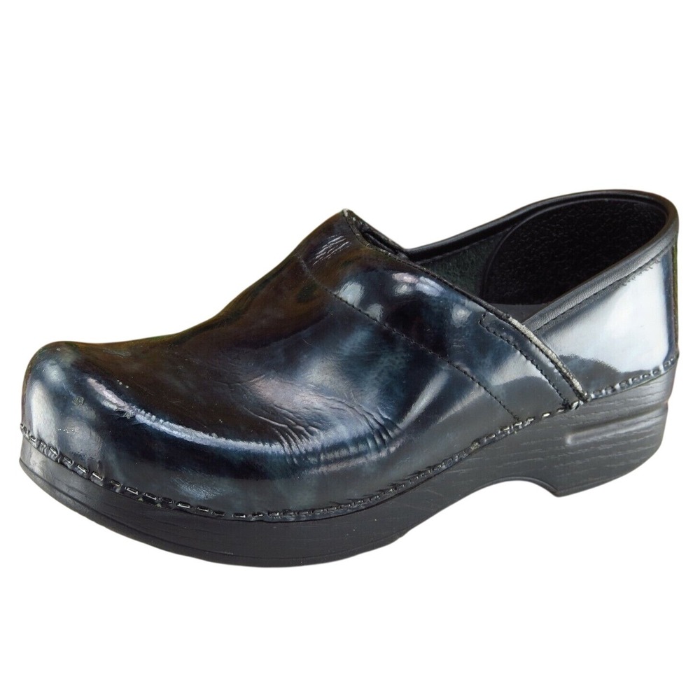 Dansko Size 39 M Black Clog Shoes Patent Leather Women
